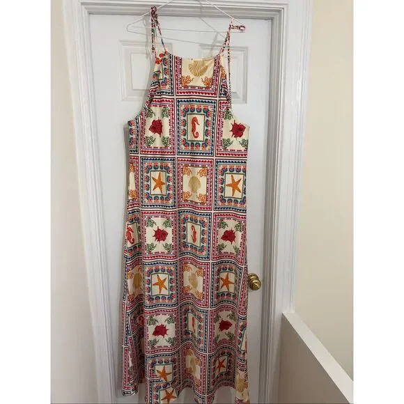 Anthropologie tie neck column midi dress - Picture 4 of 9